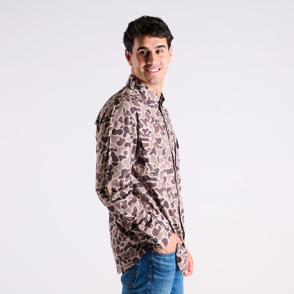 Preseason Button Down Shirt in Mosul Camo