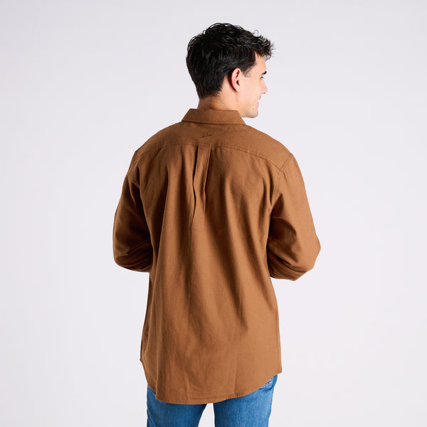 Moleskin Flannel in Bourbon