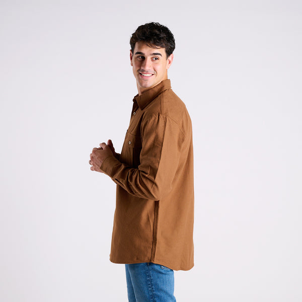 Moleskin Flannel in Bourbon
