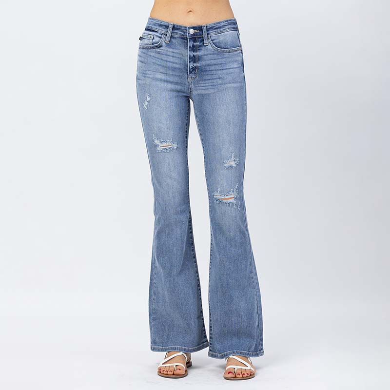 Light Fit High Rise Flare Jeans