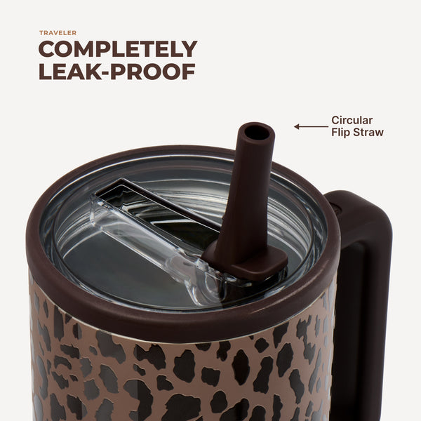 Traveler 32oz Tumbler in Leopard