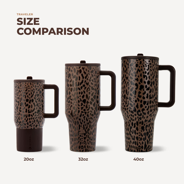 Traveler 32oz Tumbler in Leopard