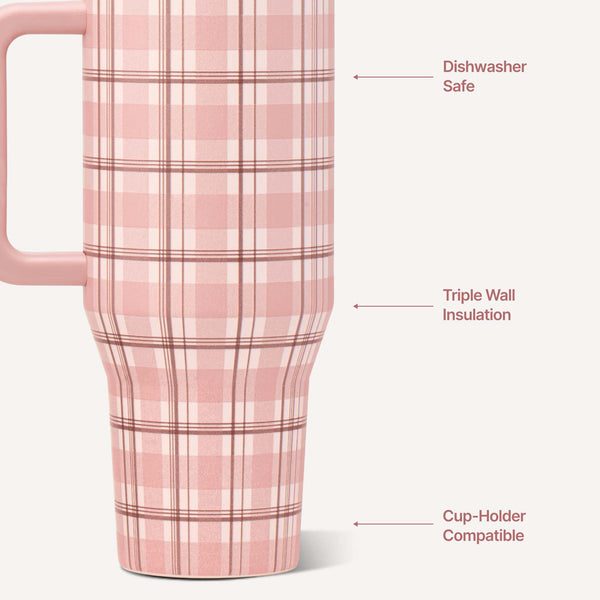 Traveler 32oz Tumbler in Pillow Talk Plaid