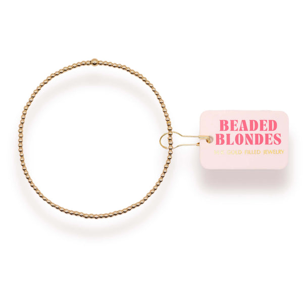 2mm Gold Beaded Bracelet