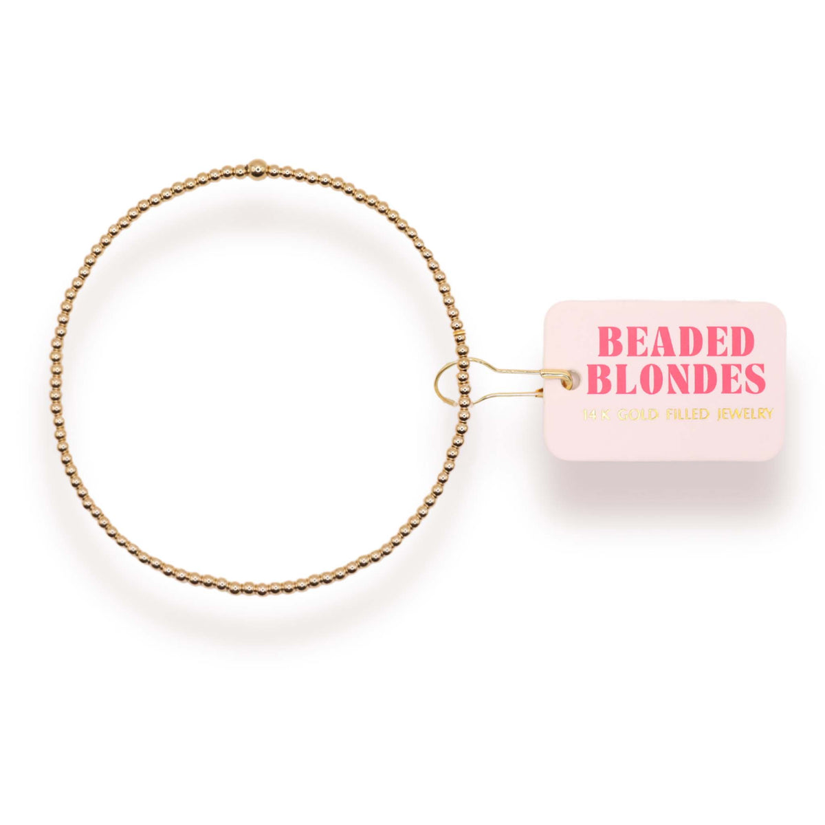 2mm Gold Beaded Bracelet