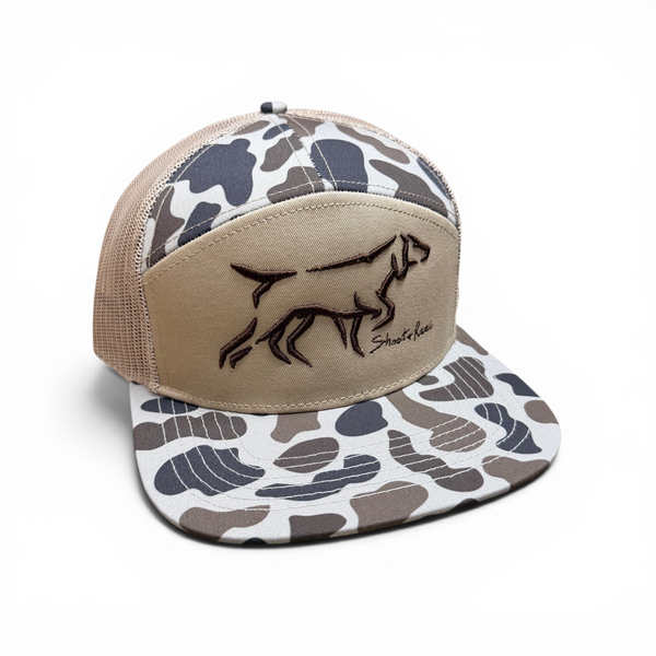 Bird Dog Embroidered Flat Bill Hat