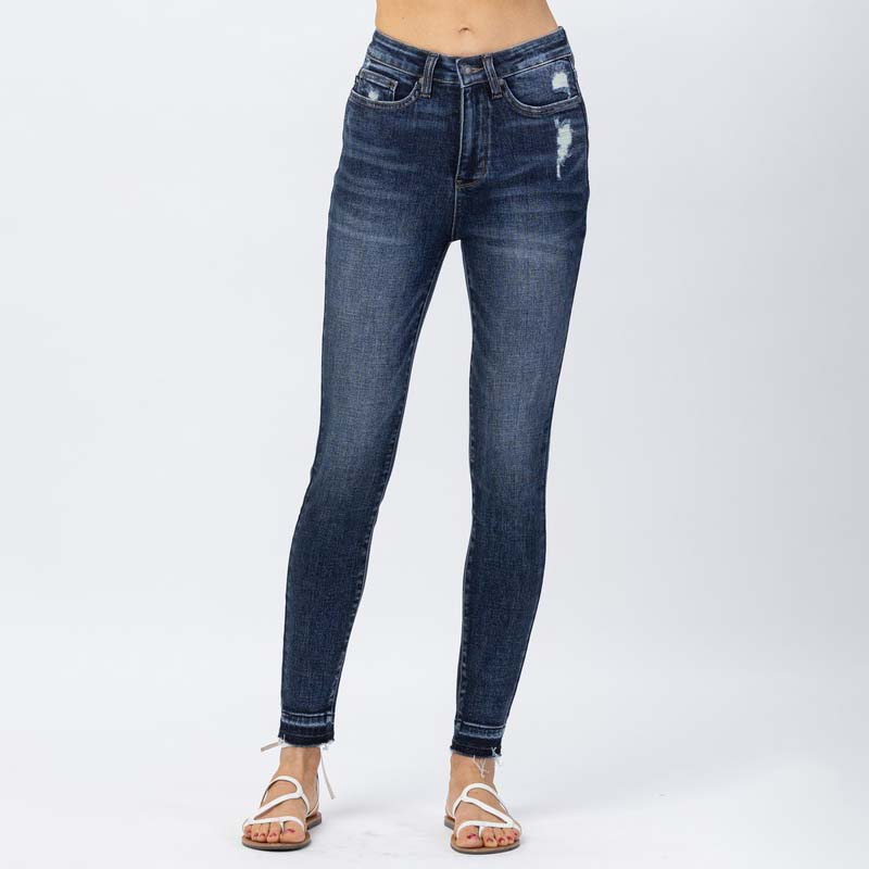 Fray High Rise Skinny Jeans