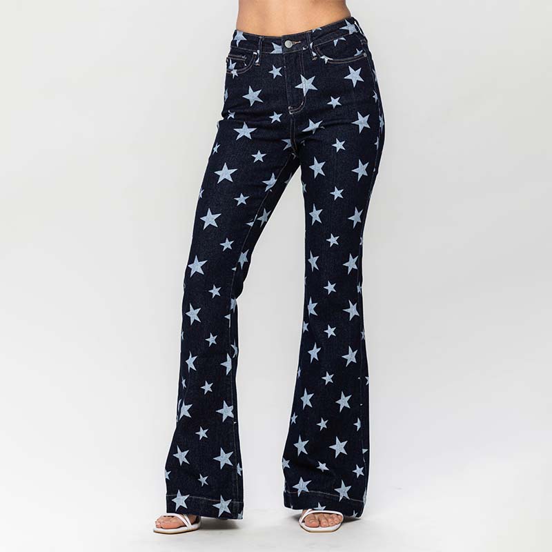 Star High Rise Flare Jeans
