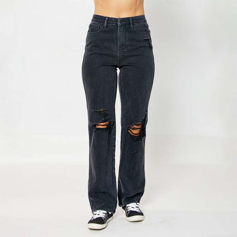Rigid 90&#39;s High Rise Straight Jeans