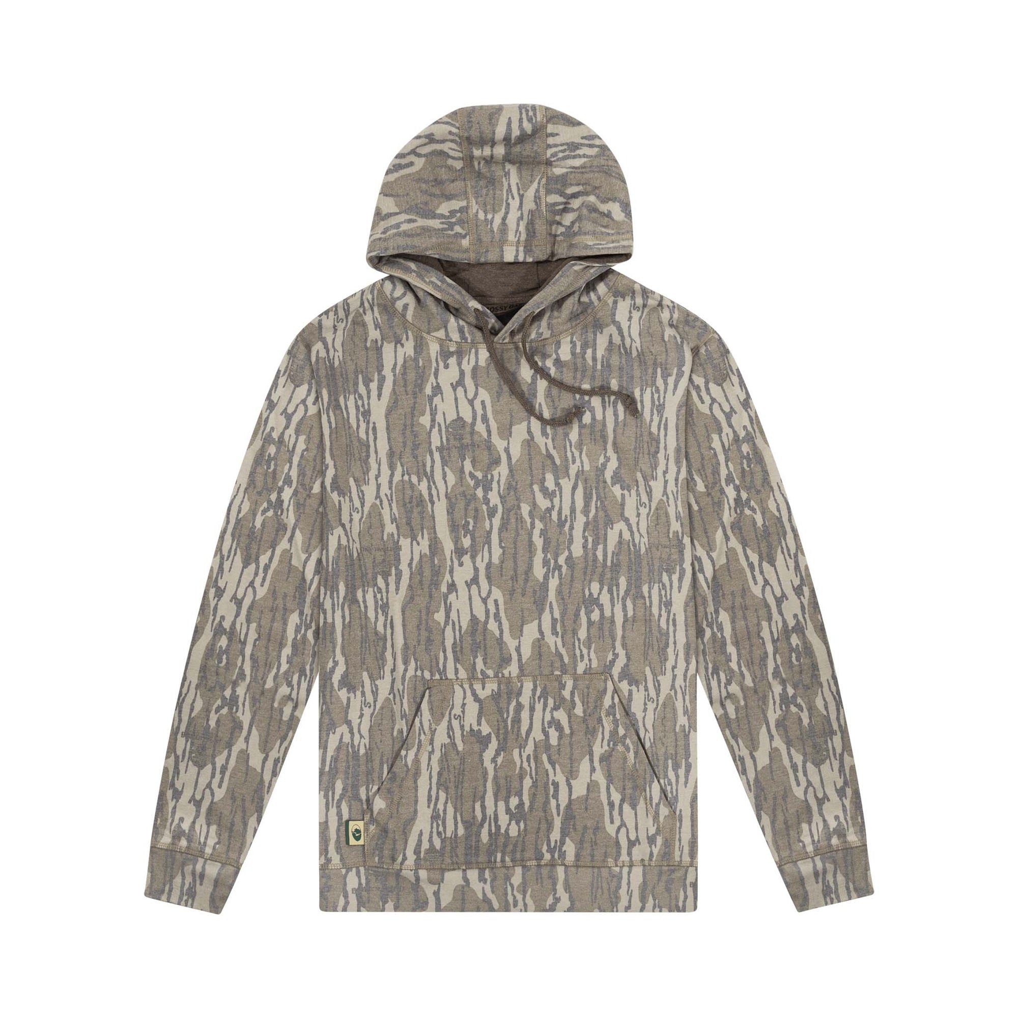 Youth Bottomland Camouflage hoodie on a white background