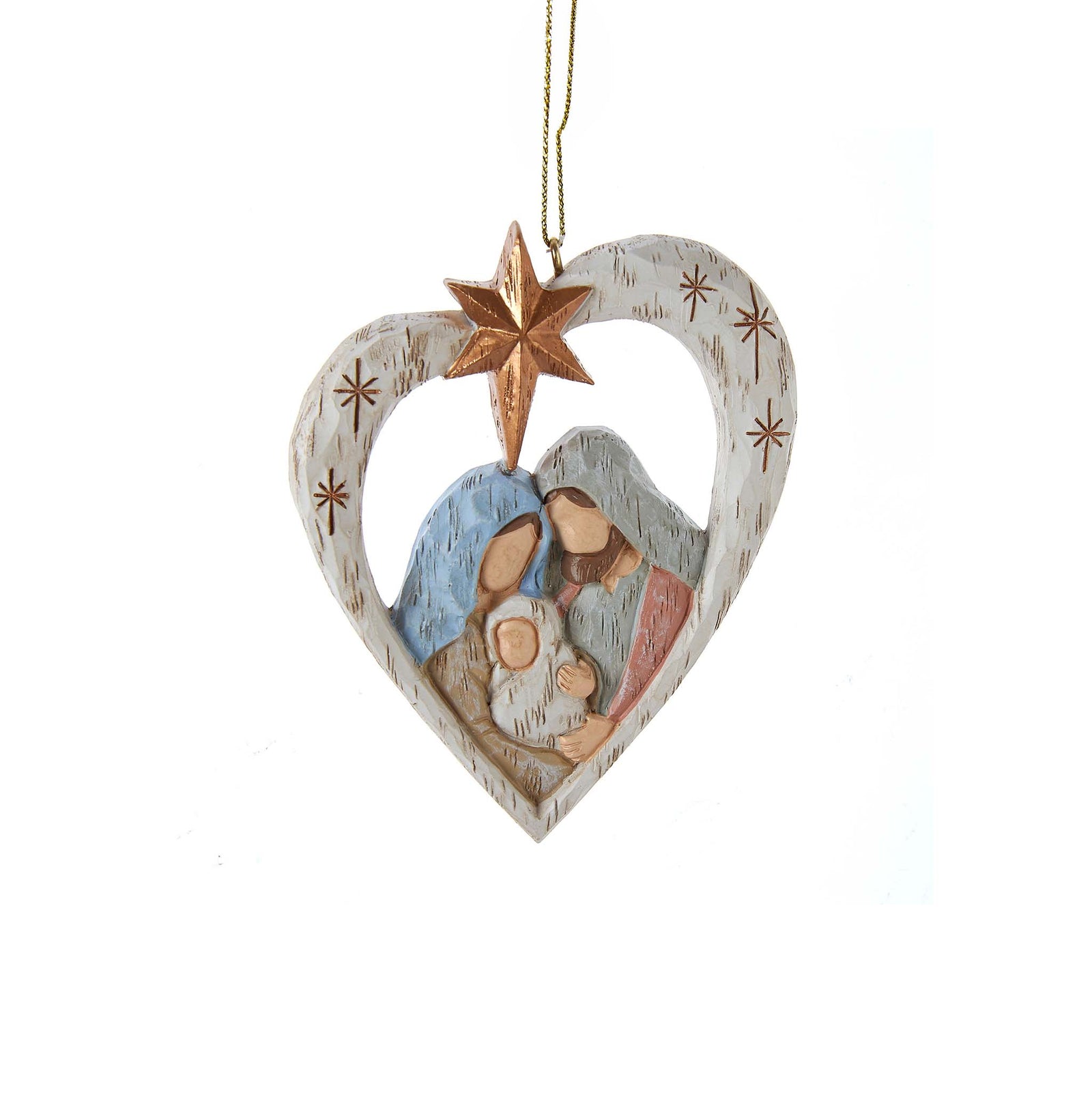 Heart Nativity Ornament