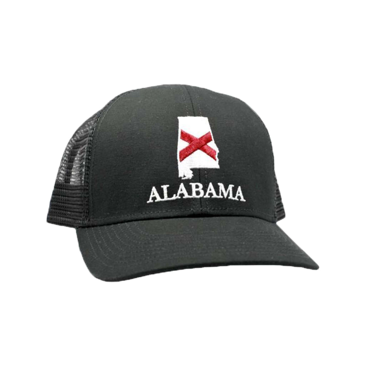 Alabama Mesh Back Trucker Hat in Black by Peach State Pride