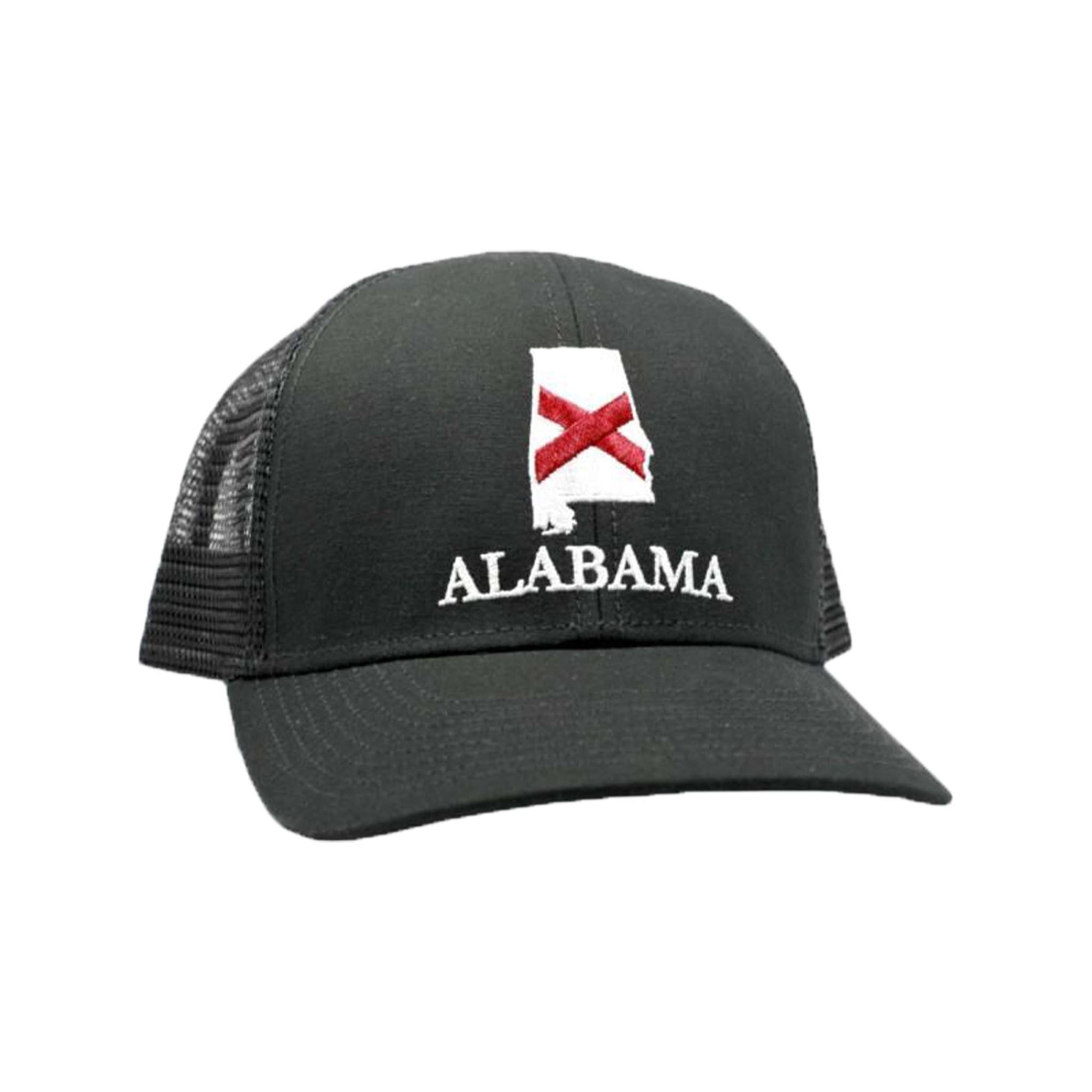 Alabama Mesh Back Trucker Hat in Black by Peach State Pride