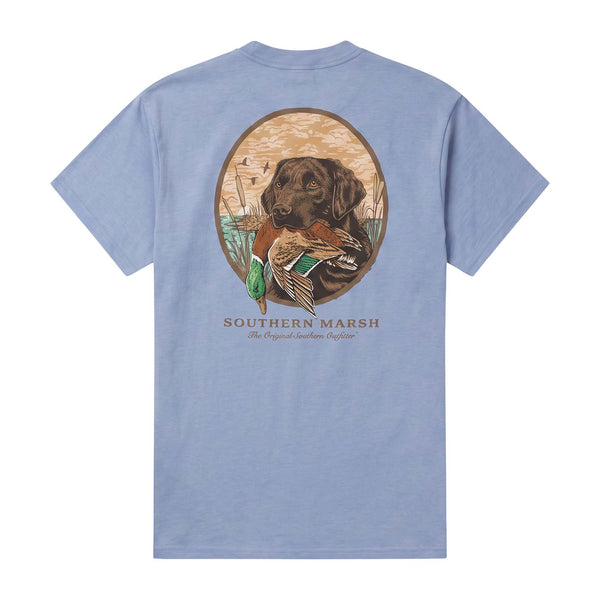 Good Boy Short Sleeve T-Shirt in Washed Blue