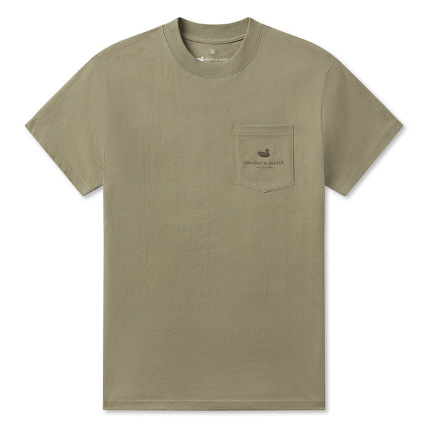 Branding Retro Camo Short Sleeve T-Shirt Dark Olive