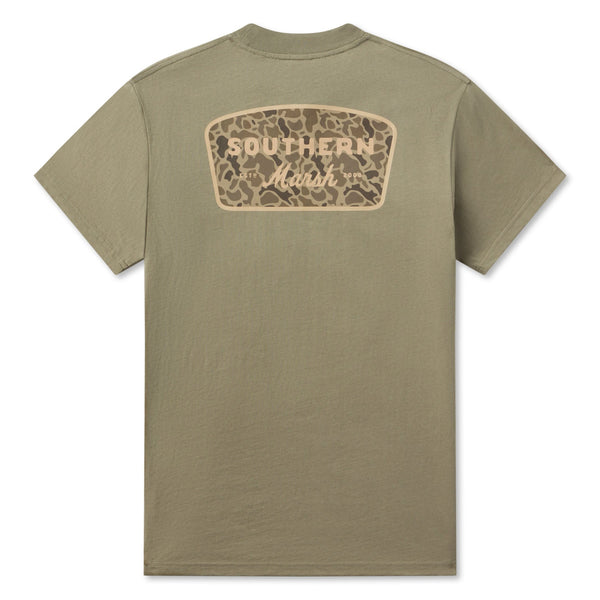 Branding Retro Camo Short Sleeve T-Shirt Dark Olive