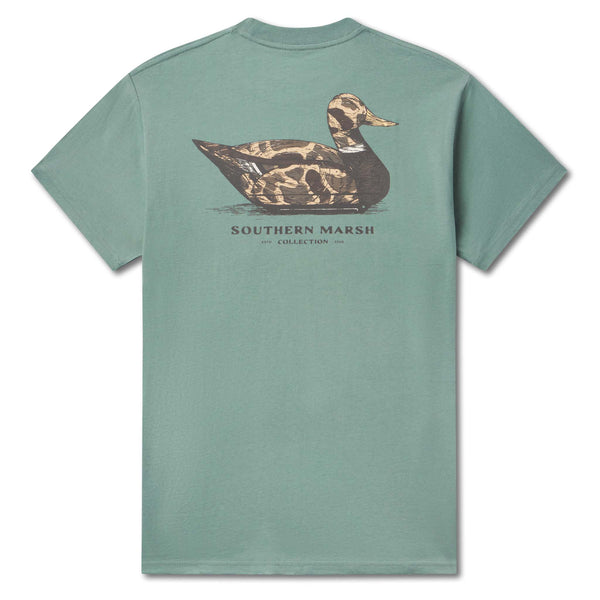 Vintage Duck Decoy Short Sleeve T-Shirt in Burnt Sage by southern marsh