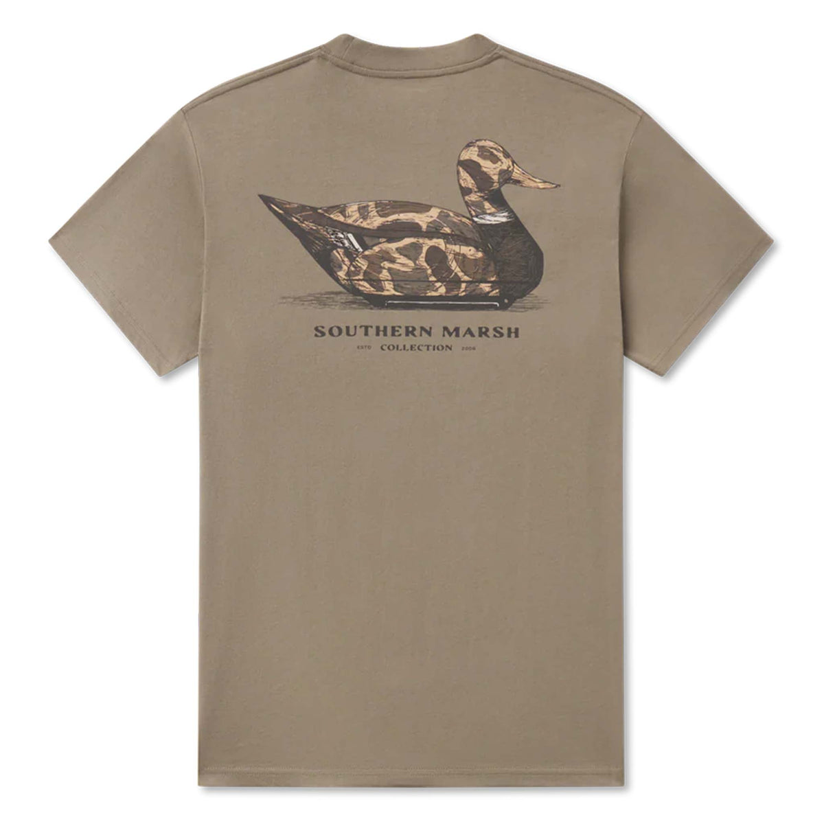 southern marsh Vintage Duck Decoy Short Sleeve T-Shirt in Stonewall Olive