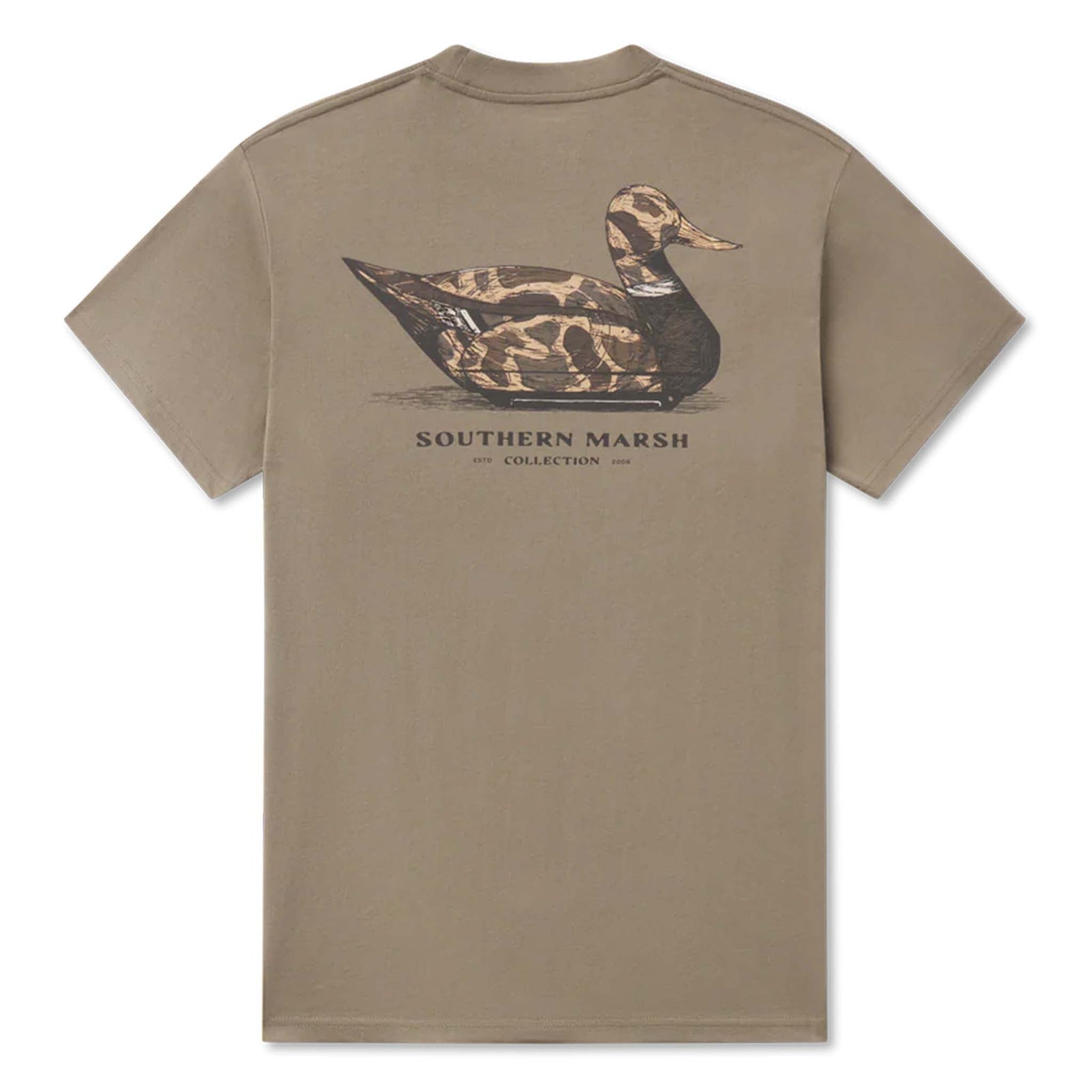 southern marsh Vintage Duck Decoy Short Sleeve T-Shirt in Stonewall Olive