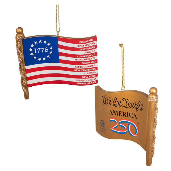 America 250 Flag Ornament
