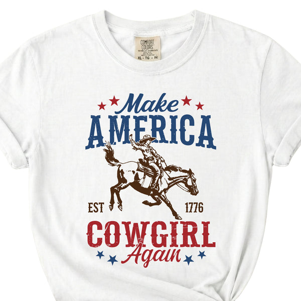 Make America Cowgirl Again Short Sleeve T-Shirt