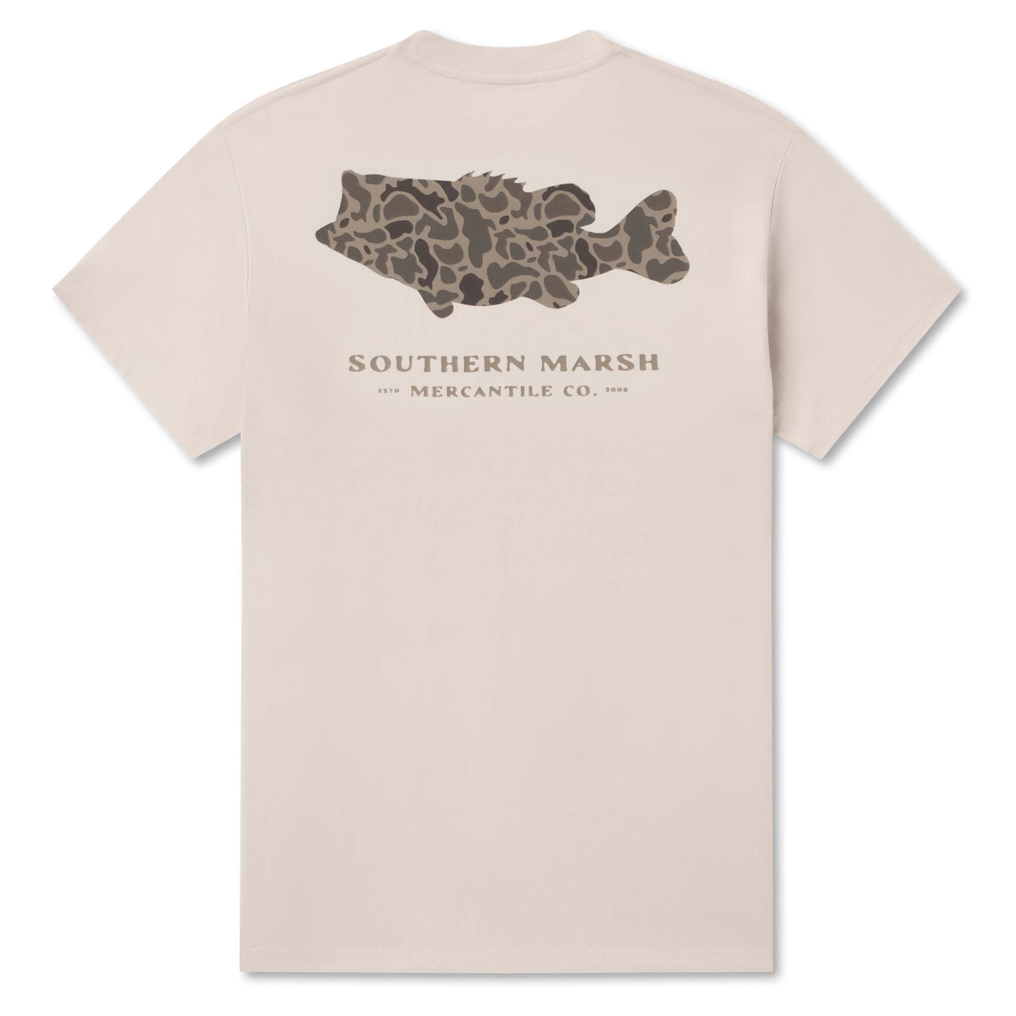 Camo Bass Short Sleeve T-Shirt Ash Gray