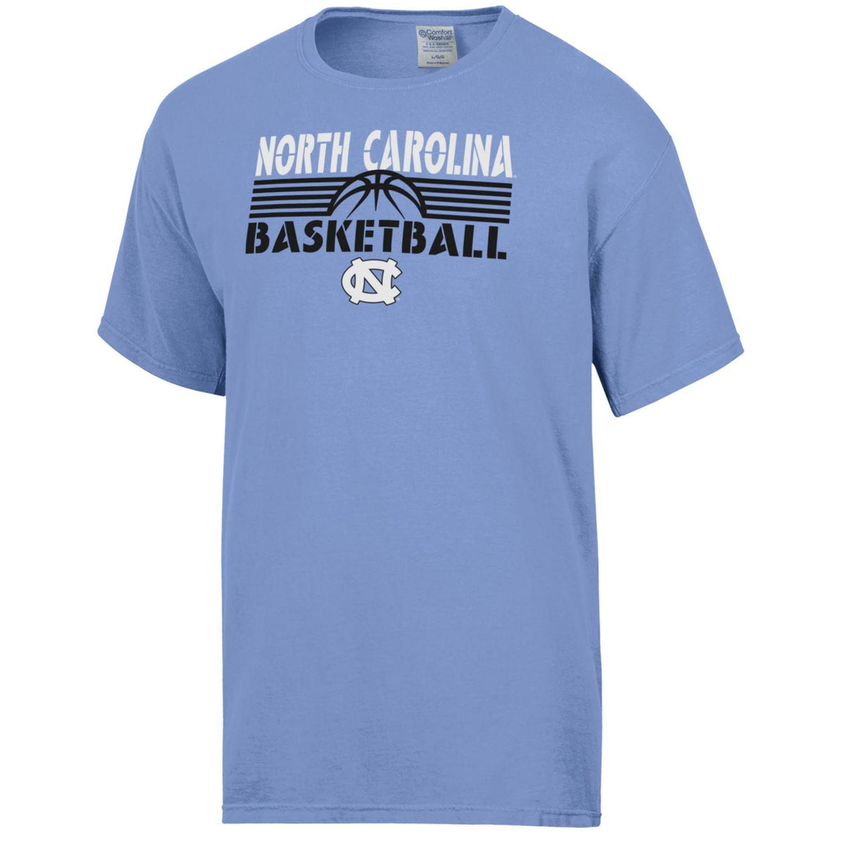 Gear UNC Basketball Line Art Short Sleeve T-Shirt in Carolina blue