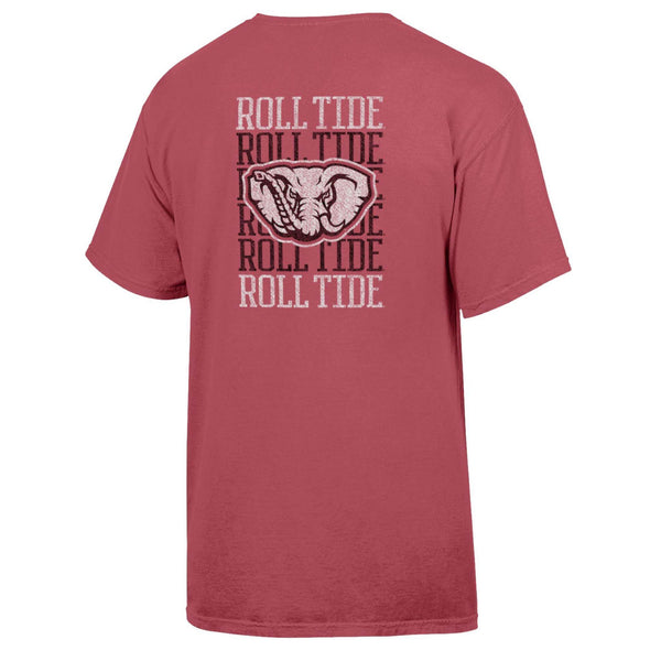 Alabama Crimson Tide Repeating Logo Short Sleeve T-Shirt