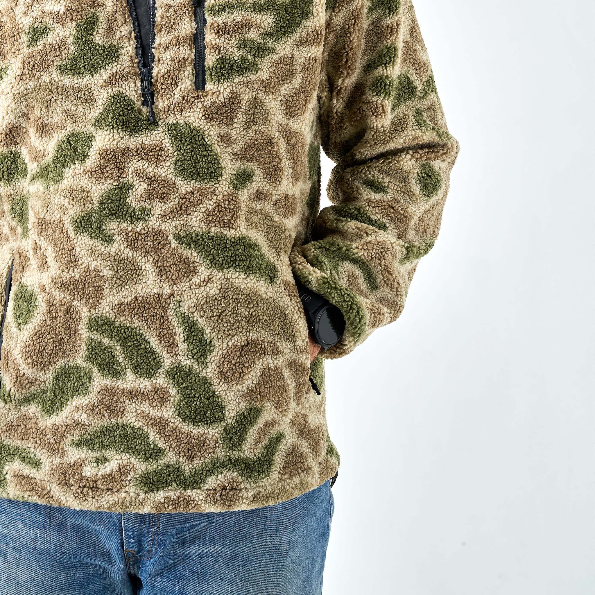 Men's Sherpa Quarter Zip Pullover Alpine Camo