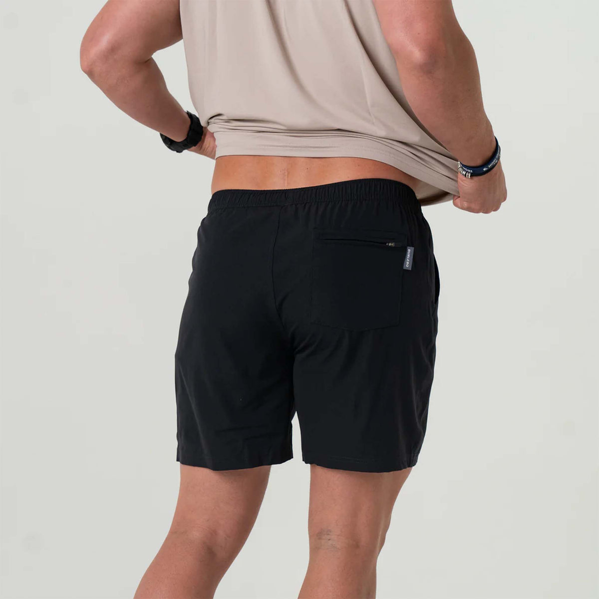 7" Athletic Shorts in Heather Black