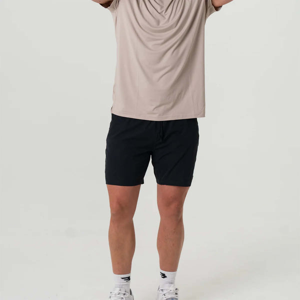 7" Athletic Shorts in Heather Black