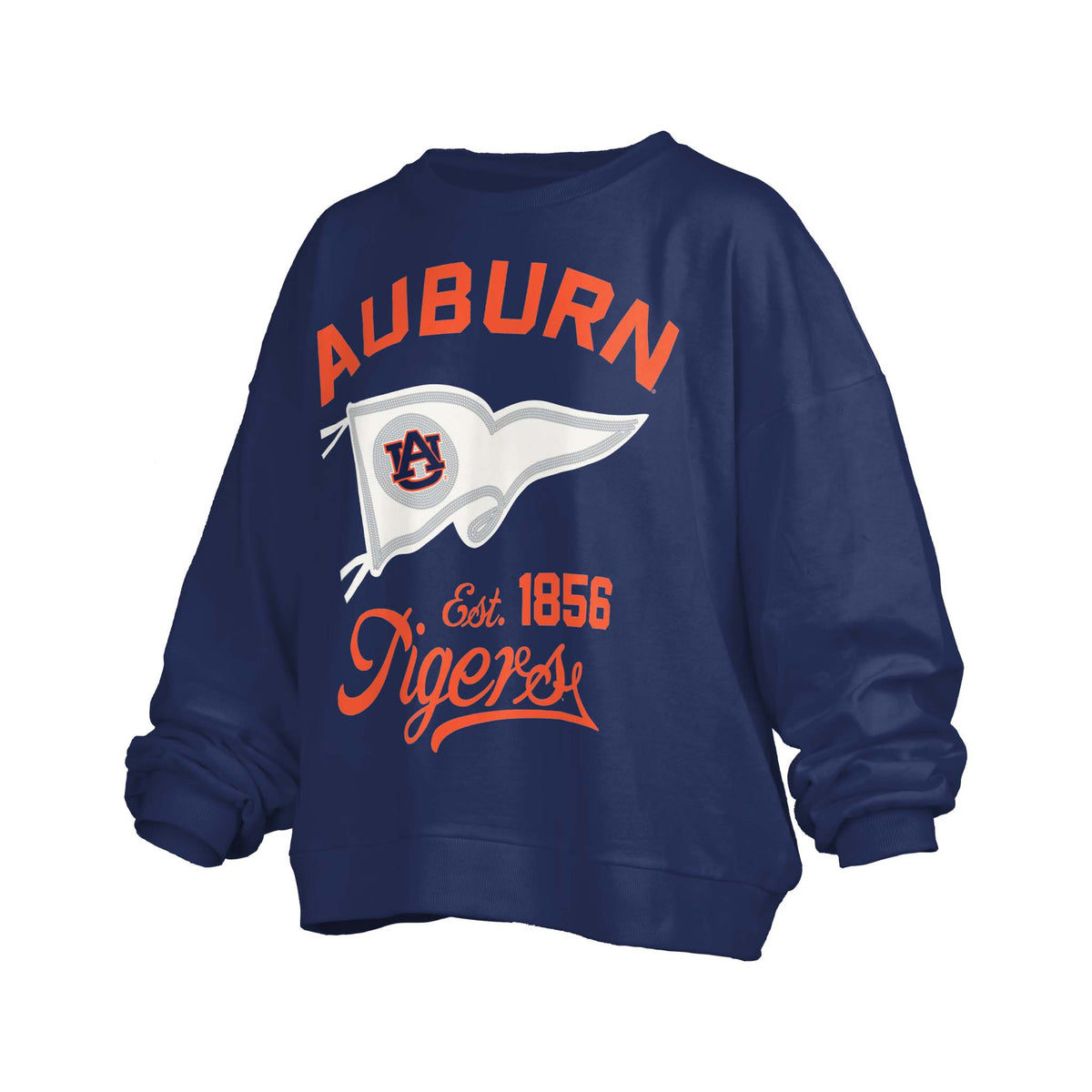 Auburn Flag Puff Crewneck Sweatshirt