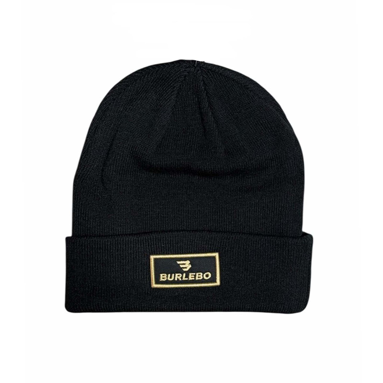 Burlebo Logo Patch Beanie in Black