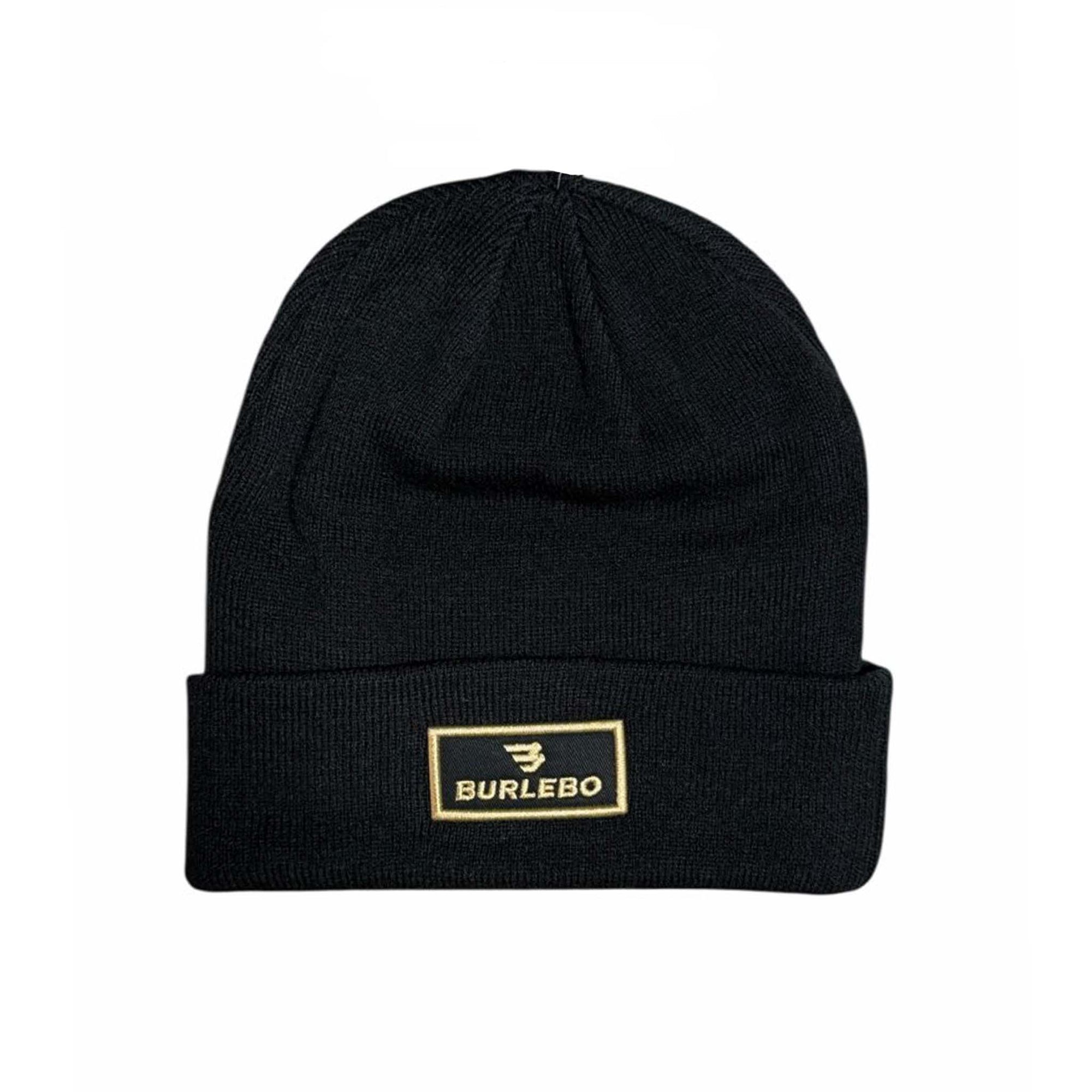 Burlebo Logo Patch Beanie in Black
