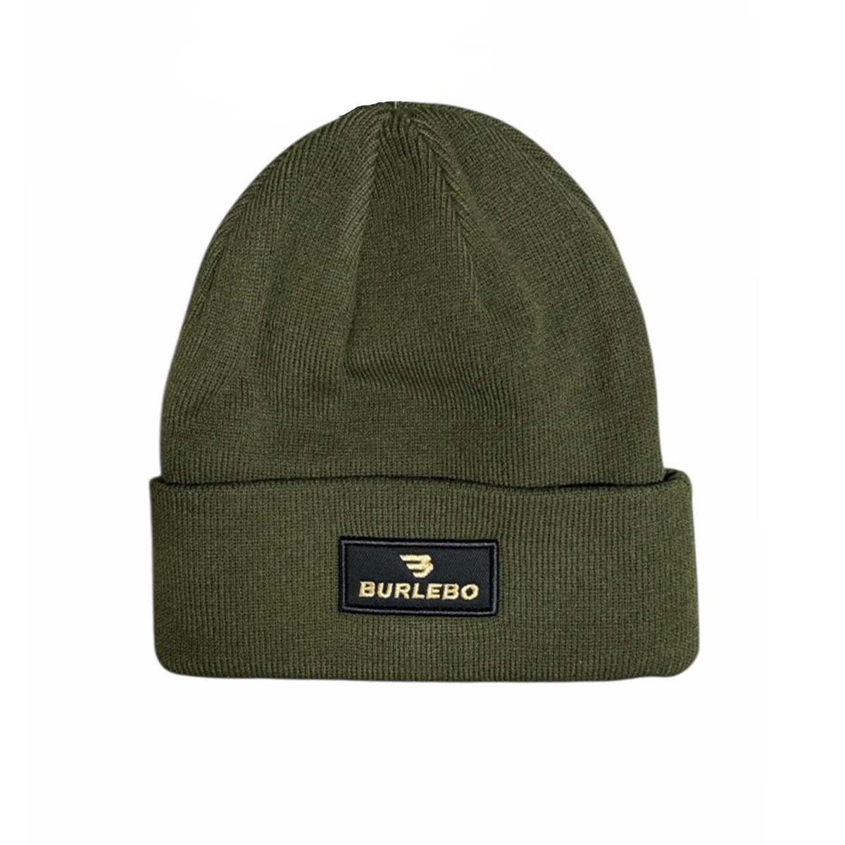 Burlebo Logo Patch Beanie in Olive green
