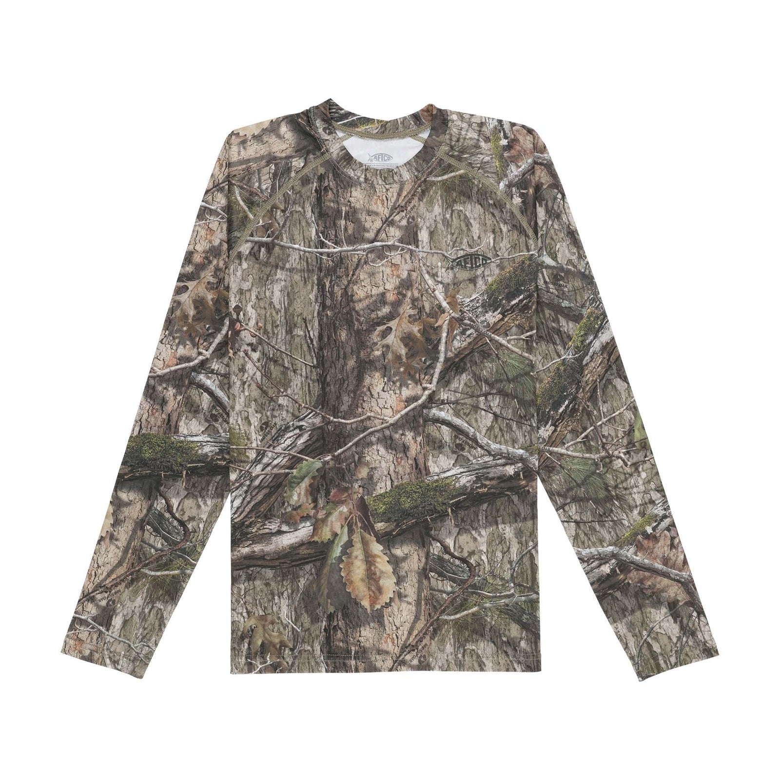 aftco Youth SPF Fish Long Sleeve T-Shirt in Camo