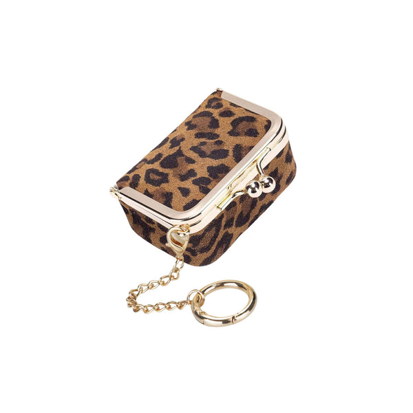 Mini Keychain Jewelry Holder in Leopard
