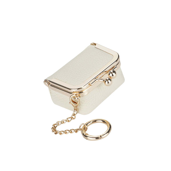 Mini Keychain Jewelry Holder in White