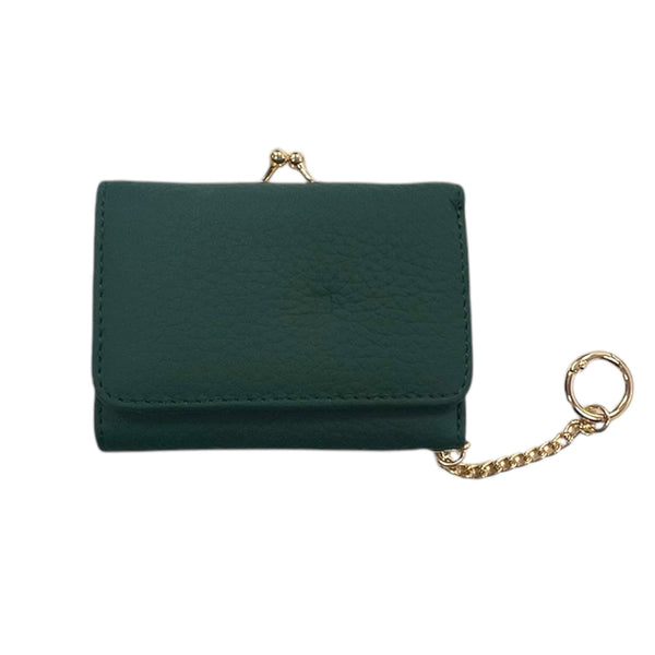 Mini Keychain Coin Purse Wallet in Green