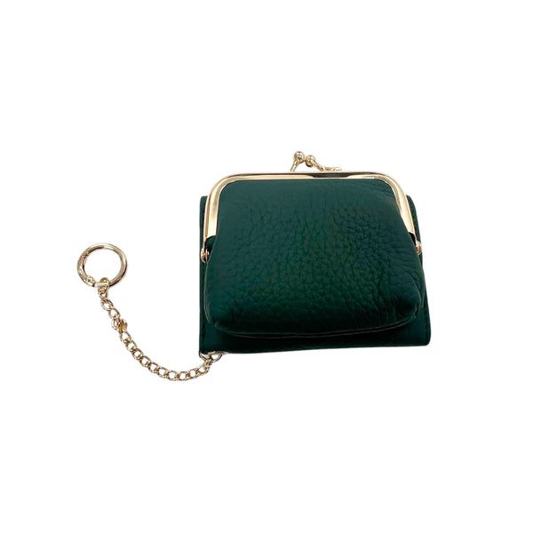 Mini Keychain Coin Purse Wallet in Green