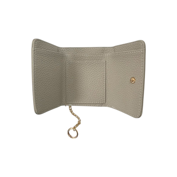Mini Keychain Coin Purse Wallet in Ivory