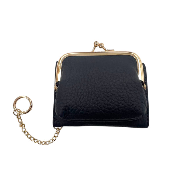 Mini Keychain Coin Purse Wallet in Navy
