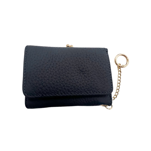 Mini Keychain Coin Purse Wallet in Navy