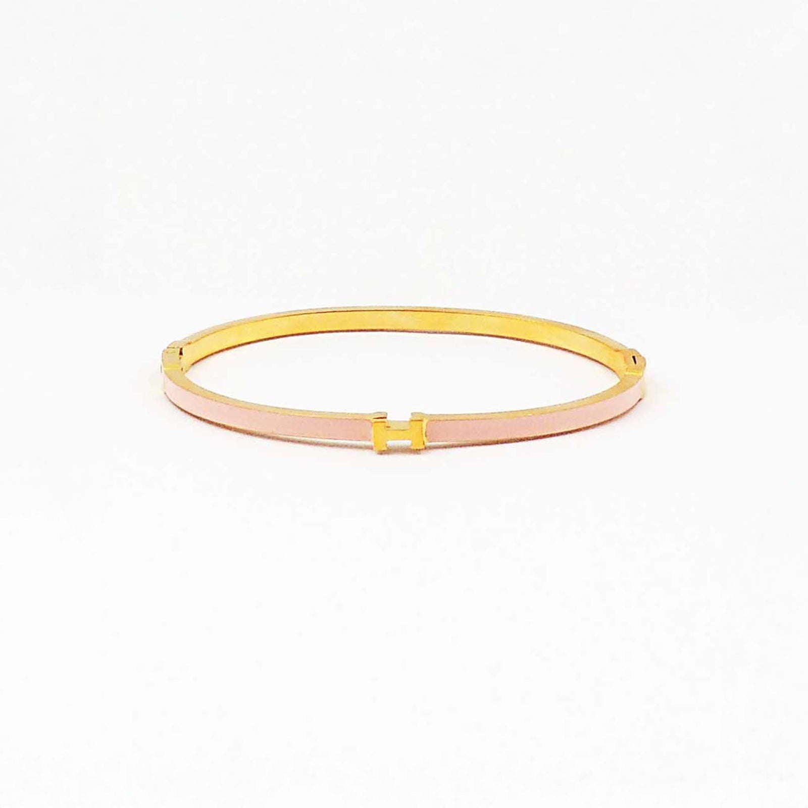 Pink Enamel and Gold Bracelet by blanche designs