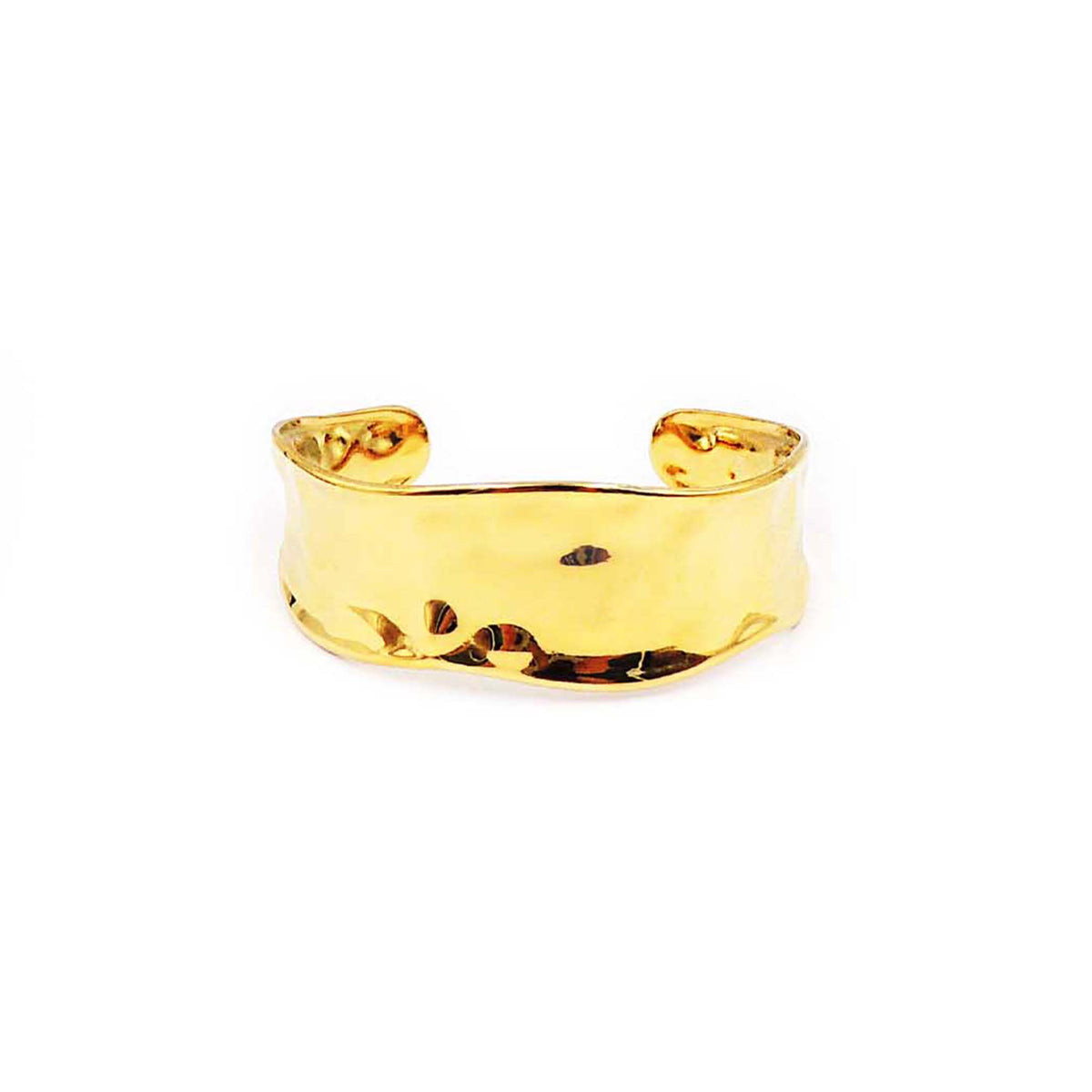 Blanche Designs Hammered Gold Cuff Bracelet