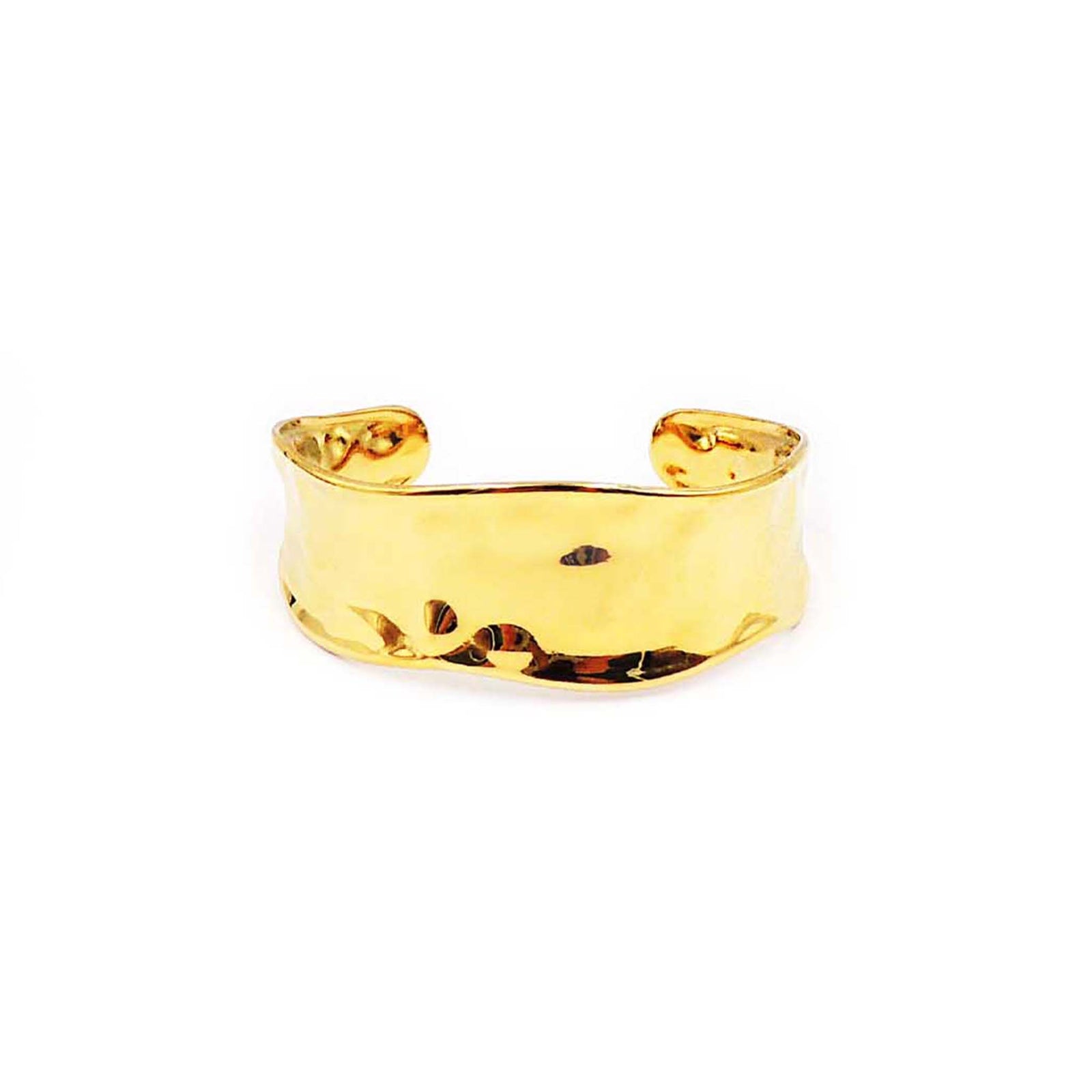 Blanche Designs Hammered Gold Cuff Bracelet