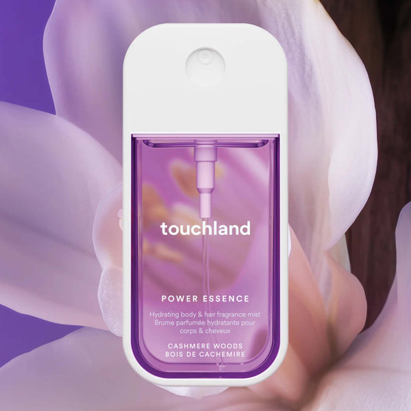 Touchland Cashmere Woods Hair & Body fragrance mist.