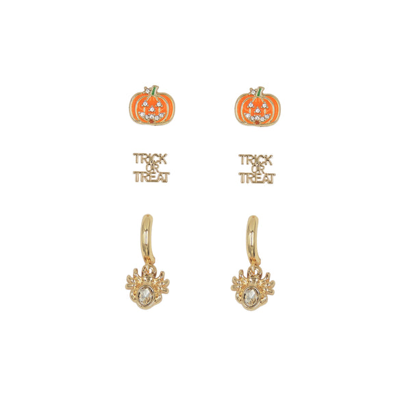 Trick or Treat Halloween Earring Set - 3 Pack