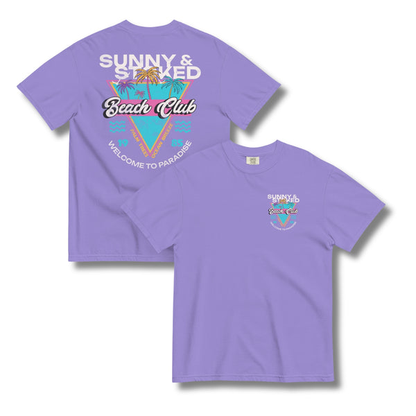 Beach Club Short Sleeve T-Shirt in Violet
