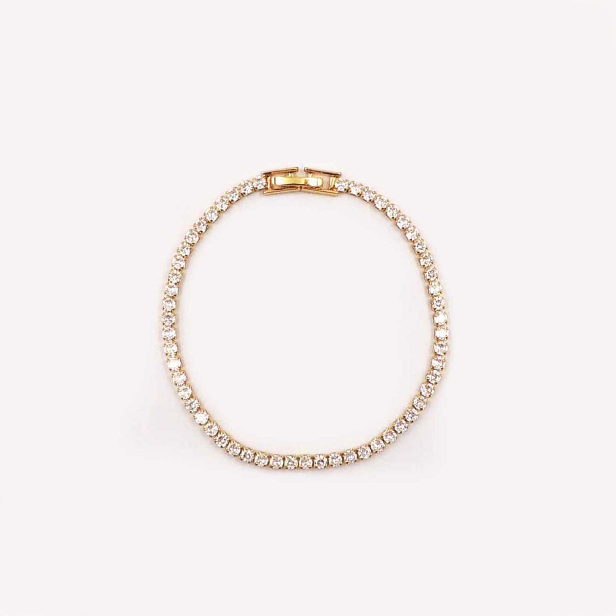 Crystal and Gold Tennis Bracelet by blanche designs